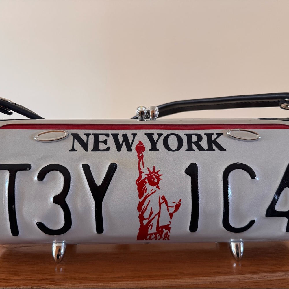 New York License Plate Handbag